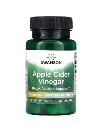 [A0278] Swanson, Vinagre de sidra de manzana, 200 mg, 120 comprimidos