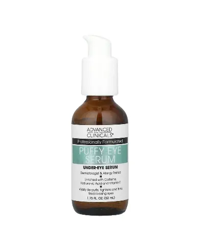 [A0284] Advanced Clinicals, Sérum para ojos hinchados, Sérum corrector profesional, 52 ml (1,75 oz. líq.)