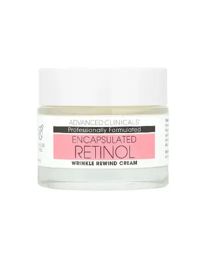 [A0285] Advanced Clinicals, Retinol encapsulado, Crema antiarrugas y antiarrugas, 74 ml (2,5 oz. líq.)