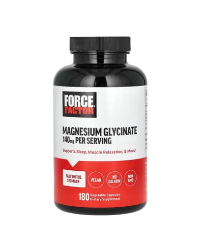[A0288] Force Factor, Glicinato de magnesio, 140 mg, 180 cápsulas vegetales
