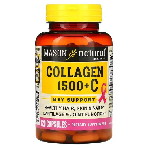 [A0338] Mason Natural, Colágeno 1500 con vitamina C, 120 cápsulas