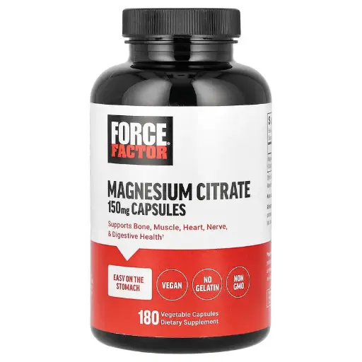 [A0346] Force Factor, Citrato de magnesio, 150 mg, 180 cápsulas vegetales
