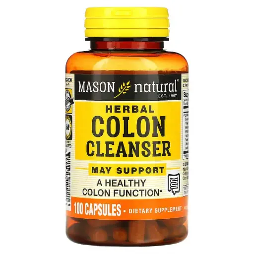 [A0348] Mason Natural, Limpiador herbal para el colon, 100 cápsulas
