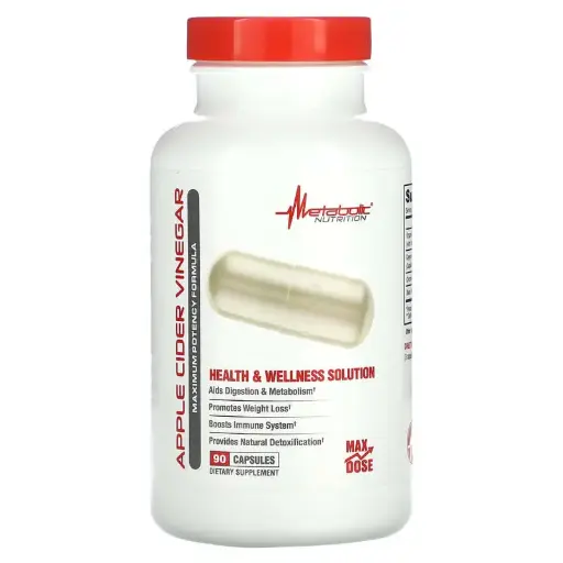 [A0391] Metabolic Nutrition, Vinagre de sidra de manzana, 90 cápsulas